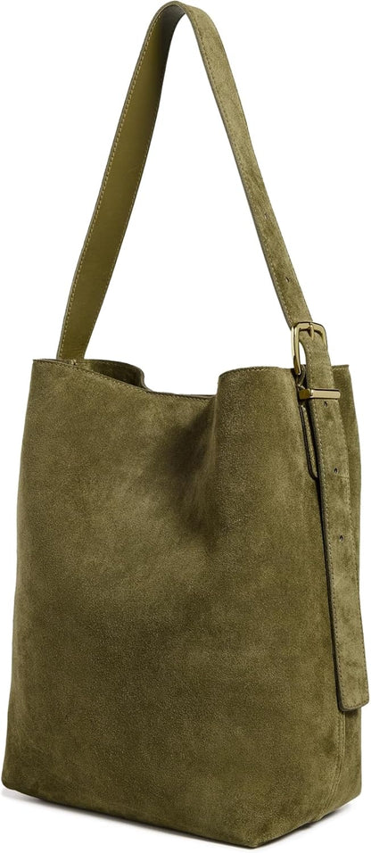 Essential Suede Bucket Tote for Women